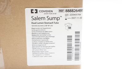 Covidien 8888264911 Salem Sump Stomach Tube 10Fr/Ch x 36inch - Box of 50